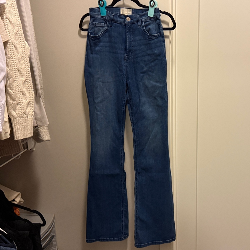 Current/Elliott Women's Straight Leg Blue Jeans